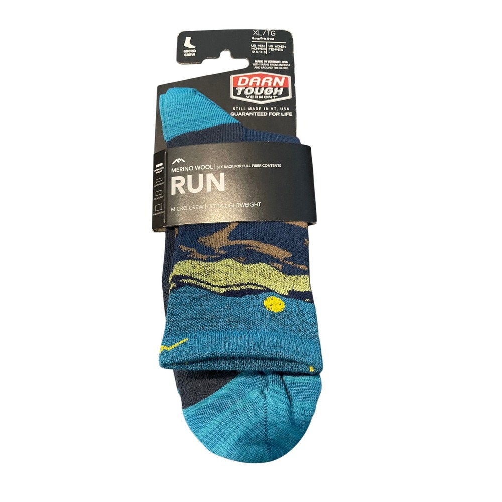 Darn Tough Merino Wool Micro Crew Ultra-Lightweight Run Socks Mens XL 12.5-14.5